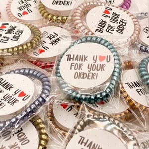 'Thank You' Hair Coils - 100 Pack